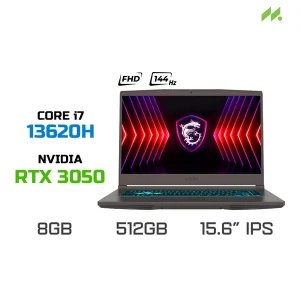 Laptop Gaming MSI Thin 15 B13UC-1411VN (i7-13620H, RTX 3050 4GB, RAM 8GB DDR4, SSD 512GB, 15.6 Inch IPS FHD 144Hz)